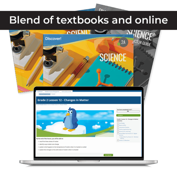 DiscoverBlended_ProductImage_07-23_Science_Grade2_withRibbon Discover! Science 2nd Grade Blended Set