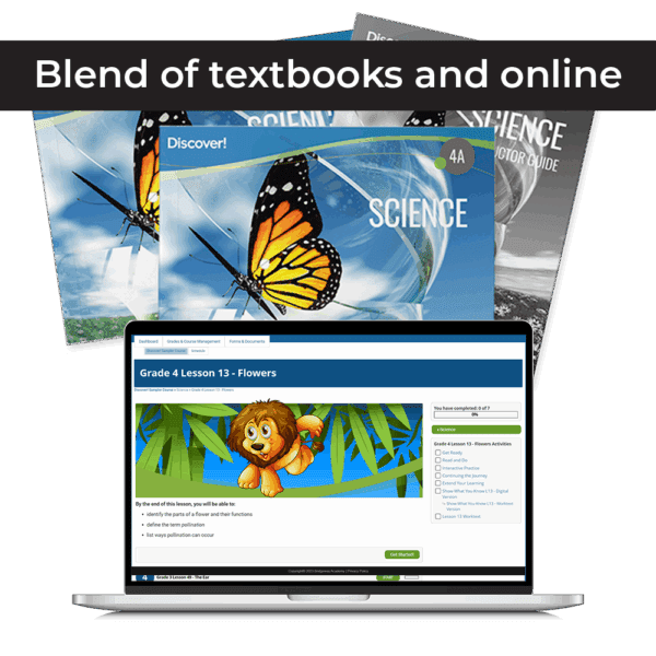 DiscoverBlended_ProductImage_07-23_Science_Grade4_withRibbon Discover! Science 4th Grade Blended Set