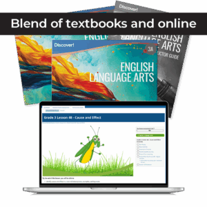 DiscoverBlended_ProductImage_2025_ELA_Grade3_withRibbon Discover! ELA 3rd Grade Blended Set