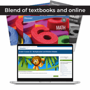 DiscoverBlended_ProductImage_2025_Math_Grade4_withRibbon Discover! Math 4th Grade Blended Set