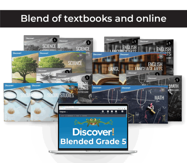 Discover_ProductImages_2025_BlendedSeries5noBkgr_withRibbon Discover! 5th Grade Blended 4-Subject Set